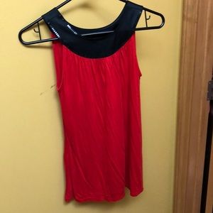 Red and black tank top